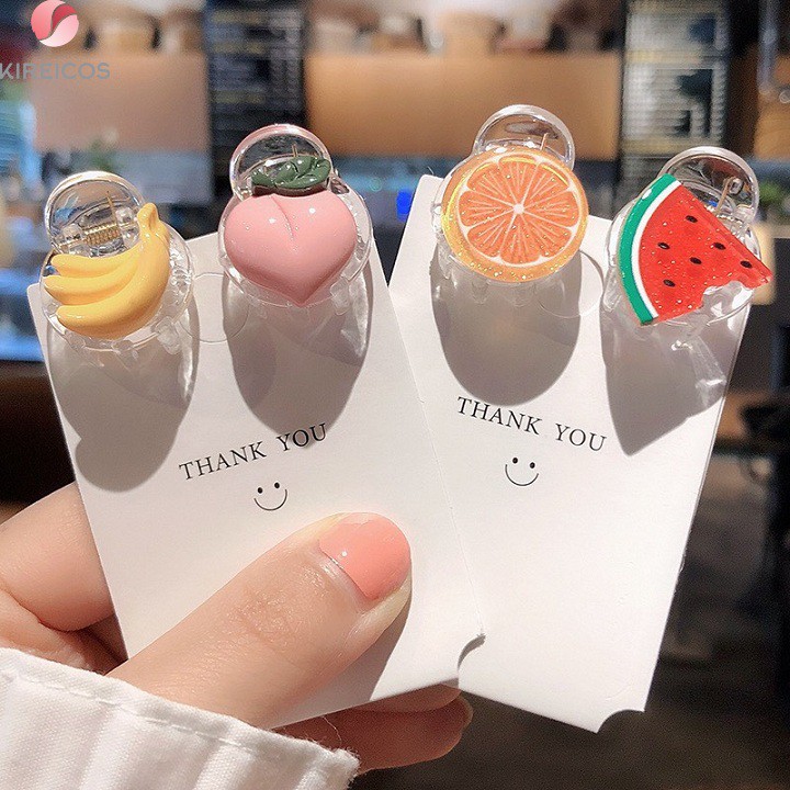 [HCM]Gấp Tóc Kẹp Tóc Mái Đính Trái Cây 3D Kute Nhiều Kiểu