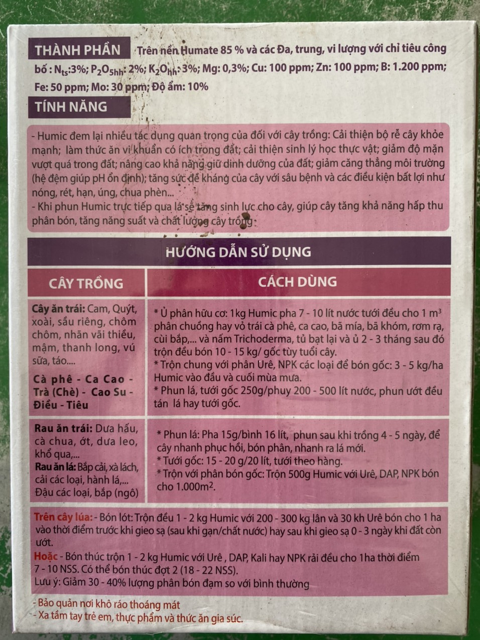 HUMIC rể cực mạnh Hộp 1kg