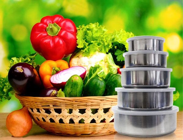 [HCM]BỘ 5 THỐ INOX