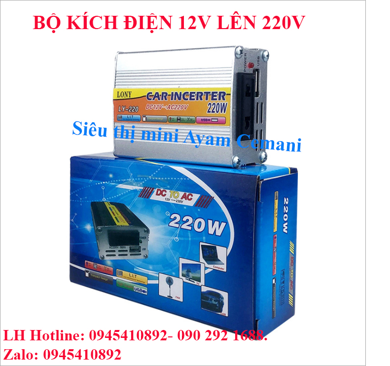 [Nhập RS0822 giảm 30k cho đơn 99k]Bộ kích đi ện 12v lên 220V 220W