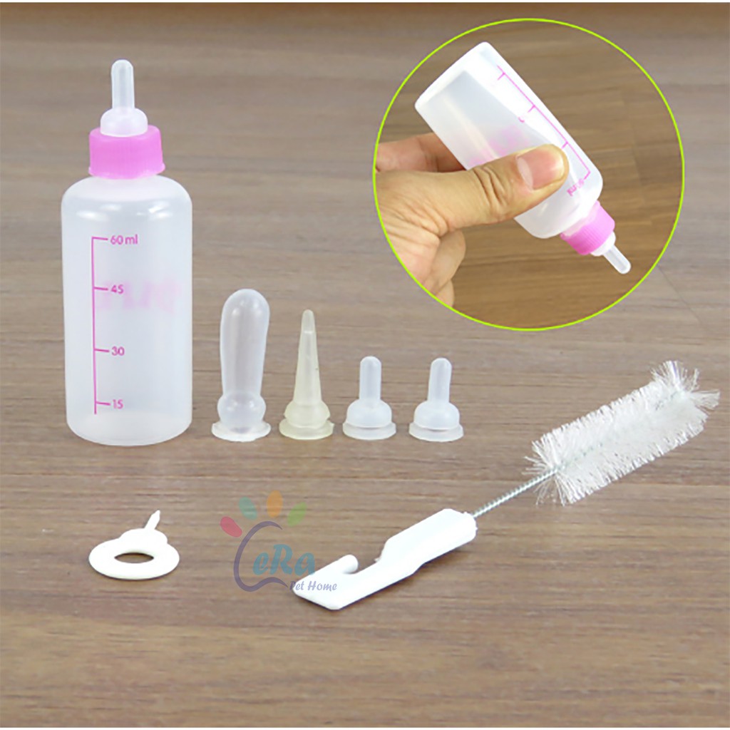 Bình sữa cho chó mèo con bú 60ml.