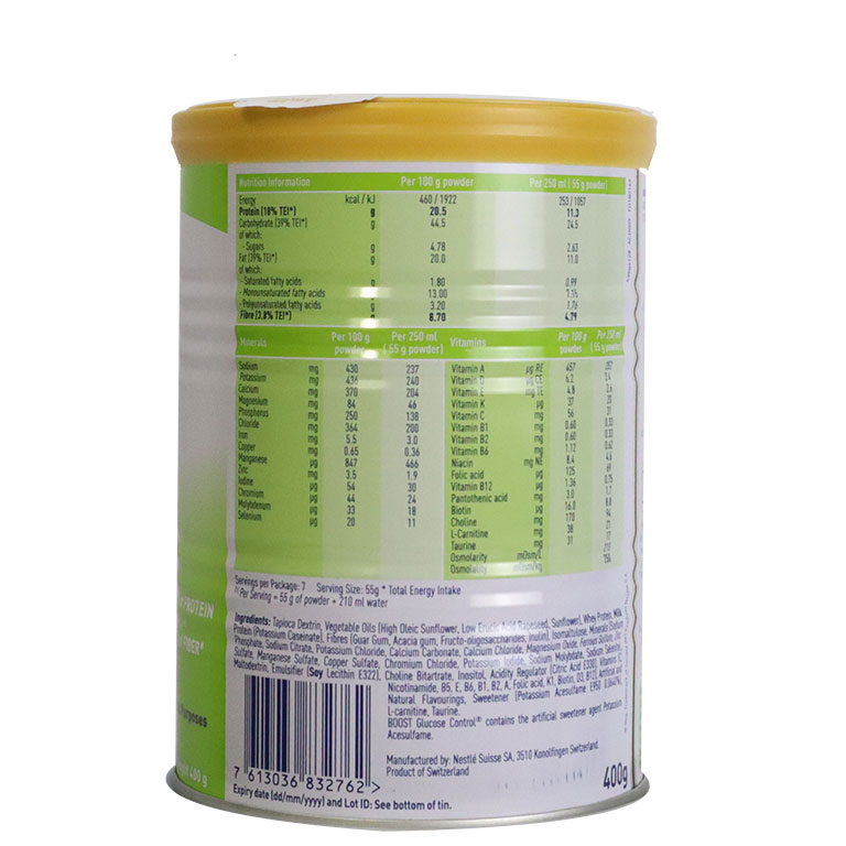 [Date 8.2026] Sữa Bột Boost Glucose Control Cho Người Tiểu Đường Lon 400g