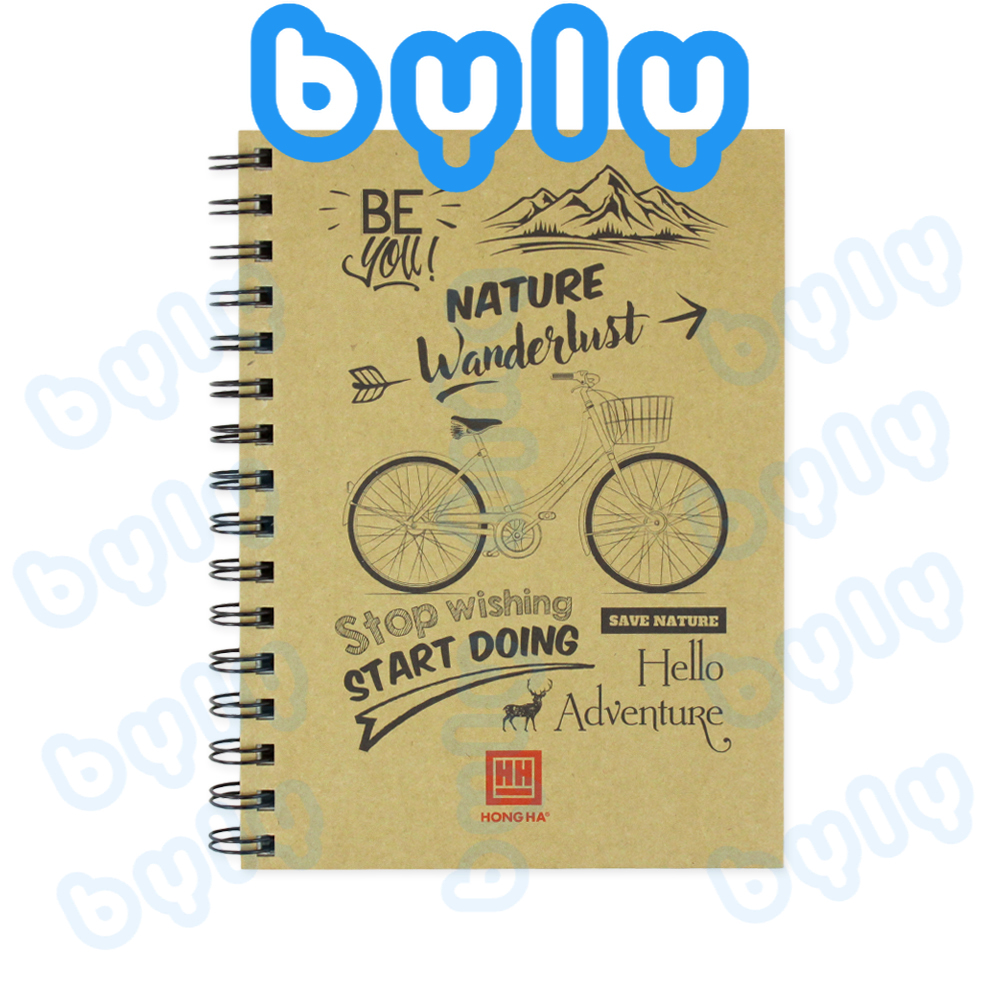 Notebook A5 - Sổ lò xo bìa cứng Green Plant Hồng Hà 4155 - Sổ Tay Vintage