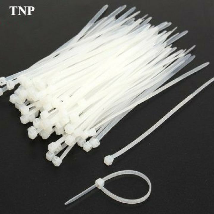 100 dây rút nhựa màu trắng loại 15cm