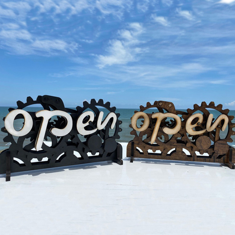Biển Close Open Bánh Răng Chuyển Trạng Thái Độc Đáo