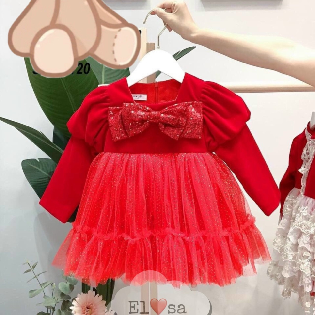 Váy bé gái 💫💫💫 VÁY NHUNG NƠ KIM SA 💫💫💫