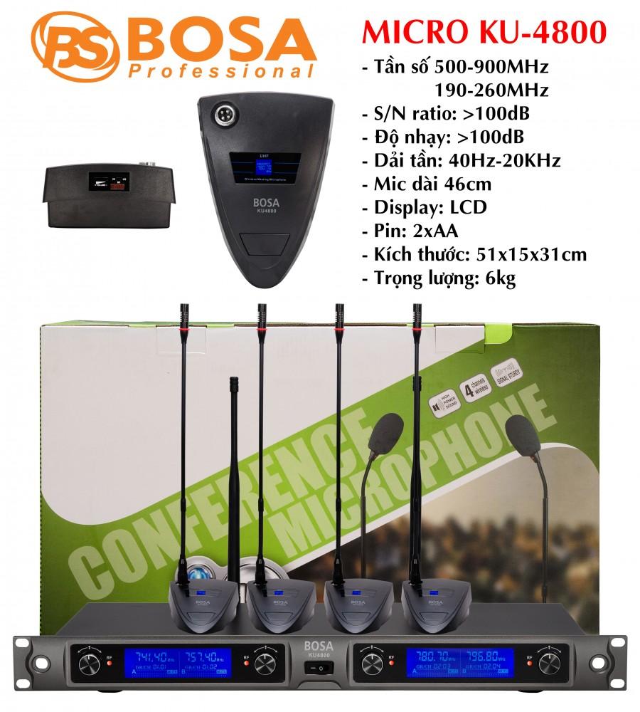 [HCM]Micro hội nghị Bosa KU4800 - 4 mic