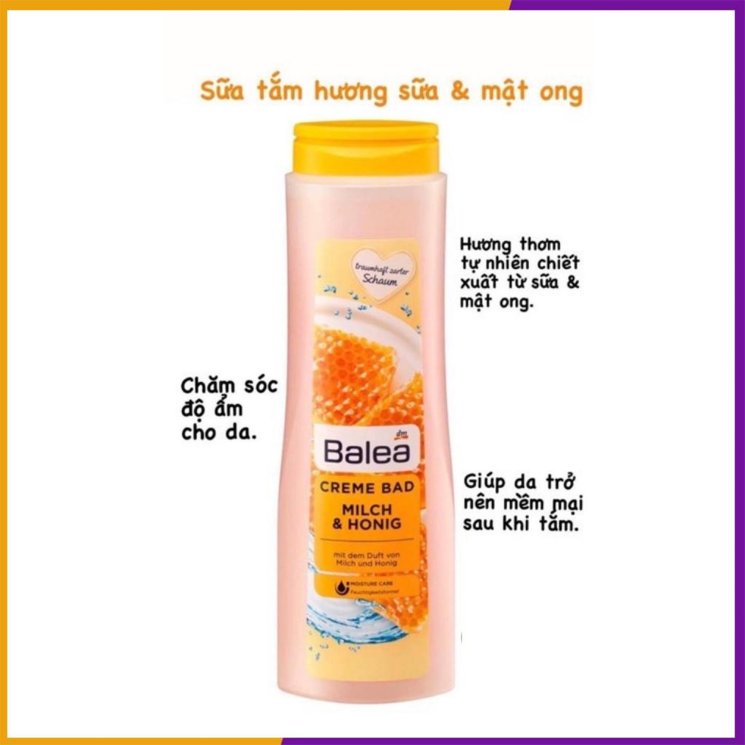 [Hàng Đức chính hãng.HN] Sữa tắm Balea Mật Ong 750ml của Đức{hangducairberlin}