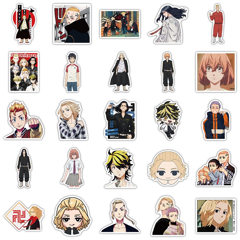 Sticker Anime Tokyo Revengers combo 50 cái chống nước dán laptop ...