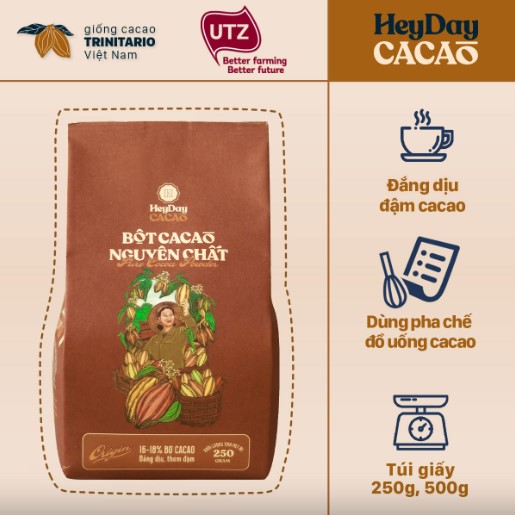 Bột ca cao nguyên chất Origin (Heyday Cacao)
