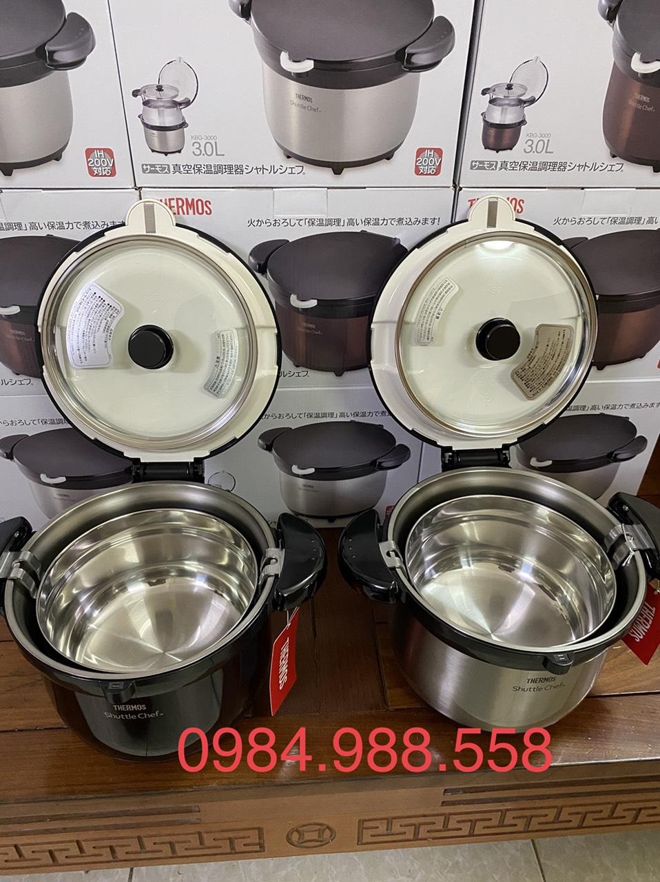 [Hàng nội địa Nhật - dung tích 3L - nồi nấu Inox] Nồi ủ Thermos 3L KBG chuẩn nội địa Nhật