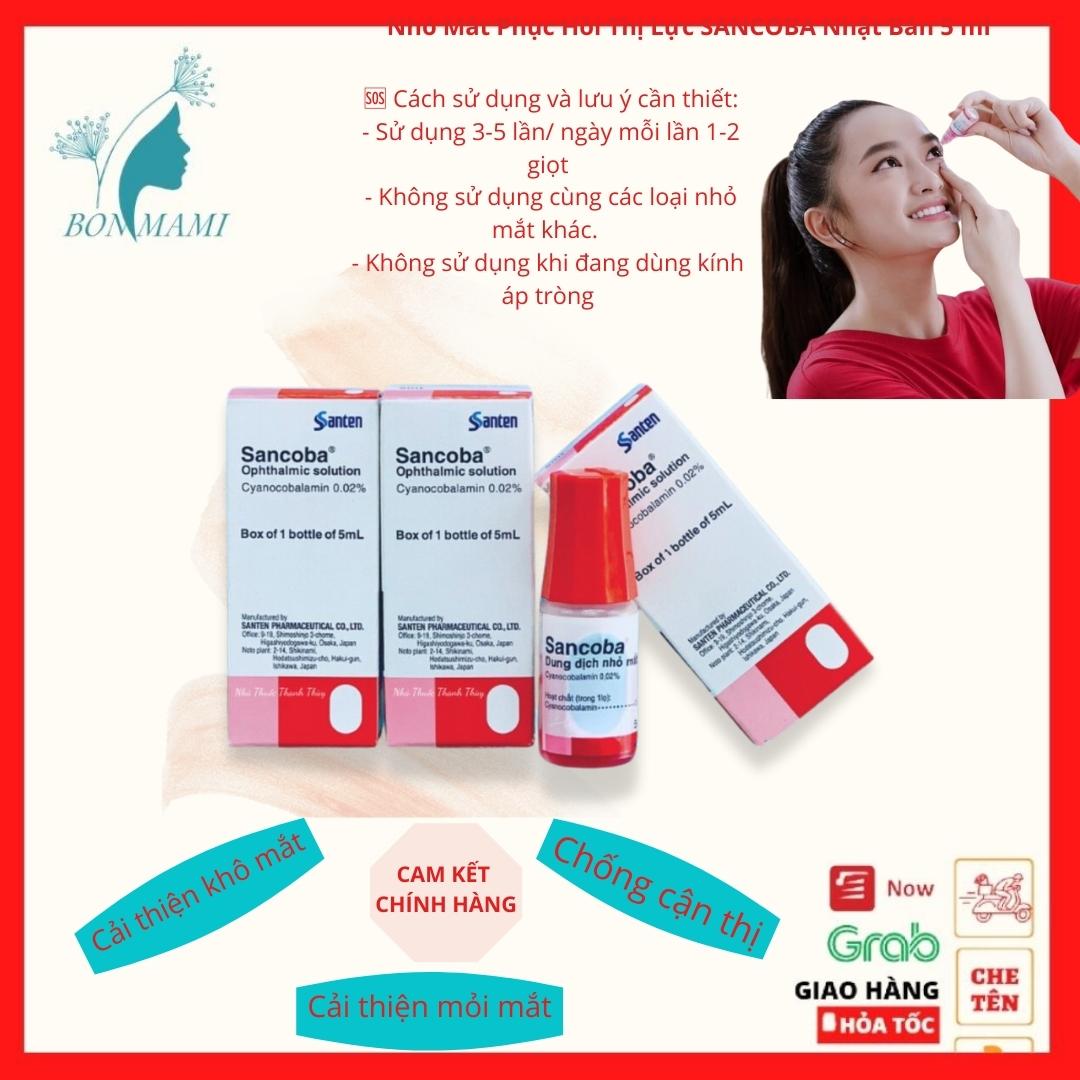 Nhỏ Mắt Sancoba Nhật Bản Chống Cận Thị 5ml- Bon mami Store