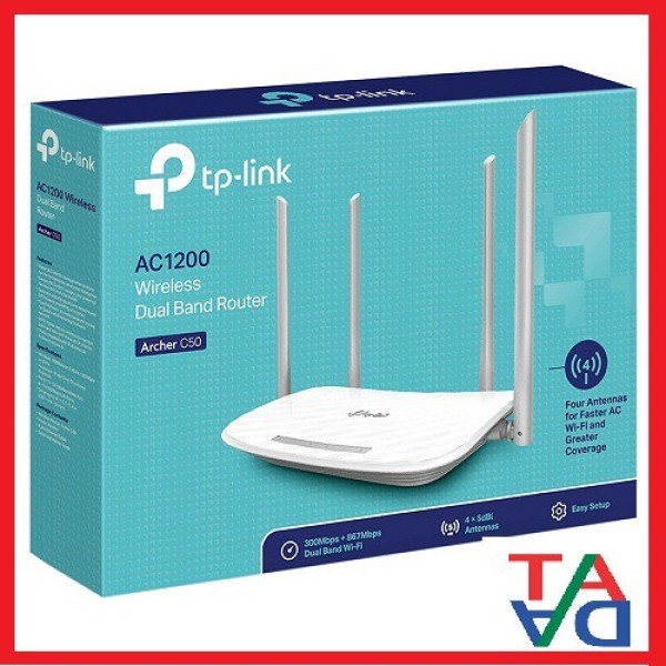 Router Wifi Băng Tần Kép AC1200 TP-Link Archer C50 - Hàng