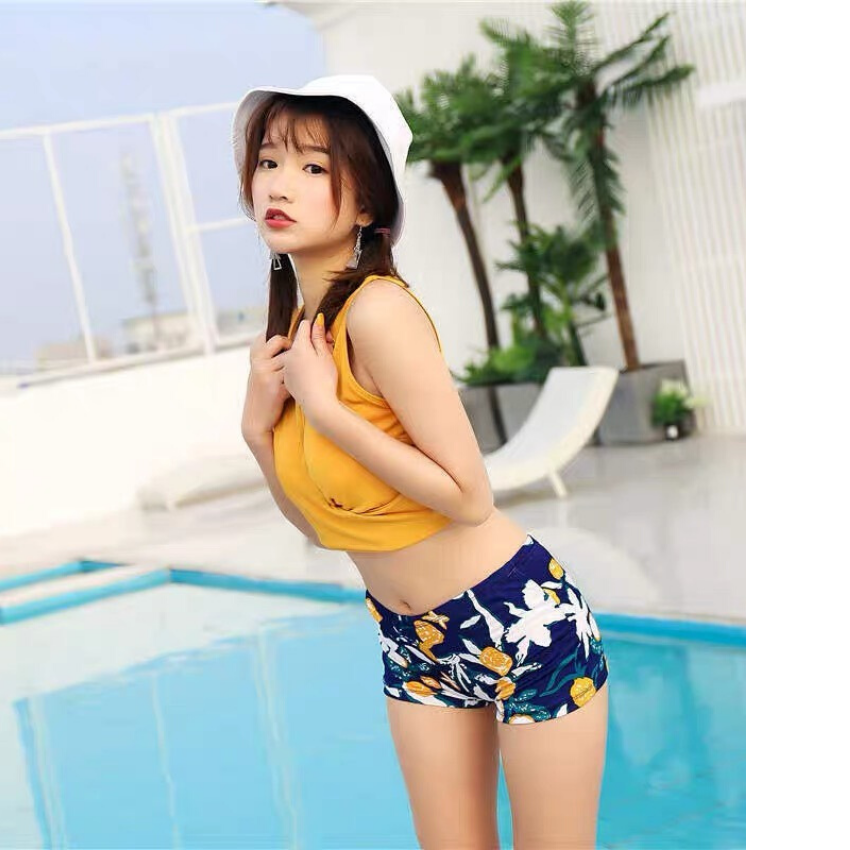 Bộ đồ bơi nữ 3in1 (áo có đệm ngực,có quần bơi, có váy bơi) - Q2077