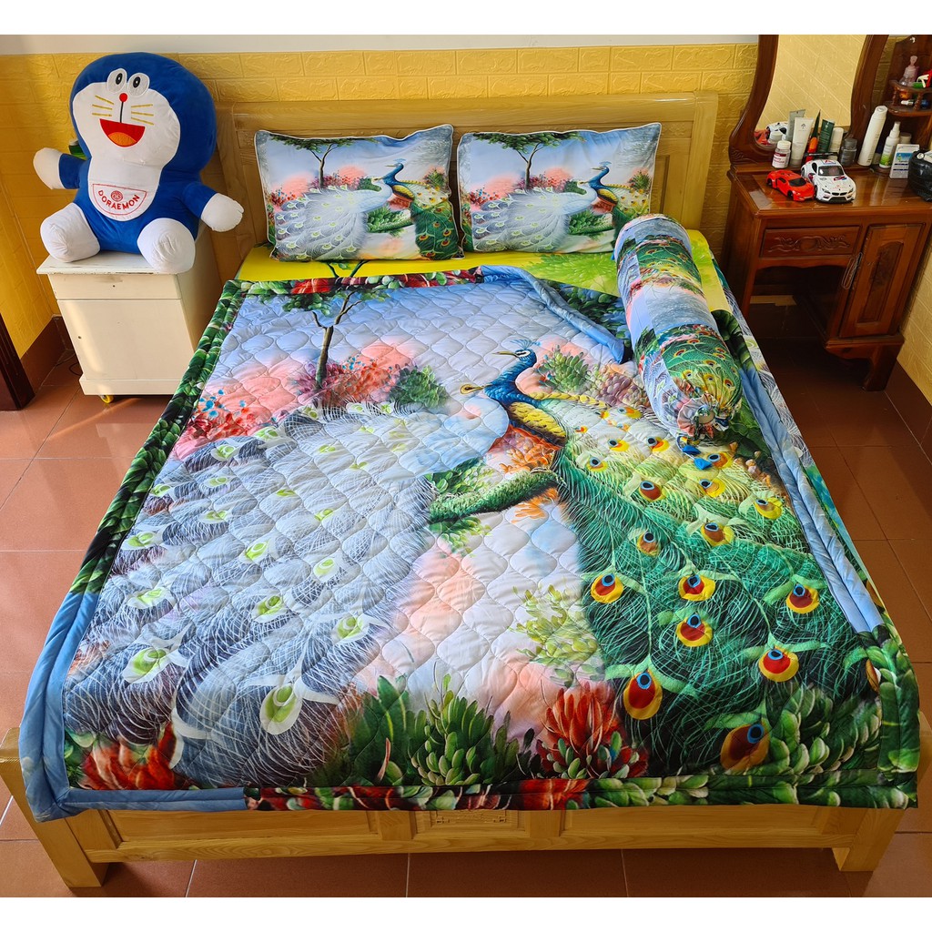 [HCM]BỘ DRAP THUN Ý 5D 4 MÓN 1M6 & 1M8 TY08