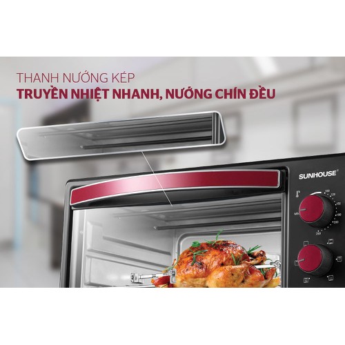 Lò nướng Sunhouse SHD4222 22L (Đỏ)