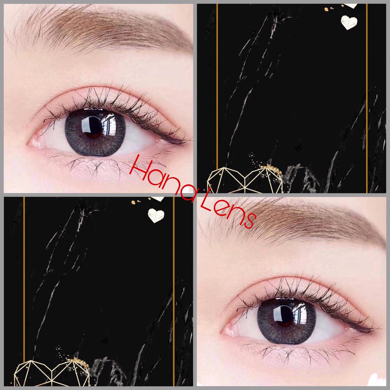 5 mẫu lens xám tây tự nhiên hot trend (0 đến 6 độ) được chọn mẫu, tặng kèm khay đựng - Hana lens