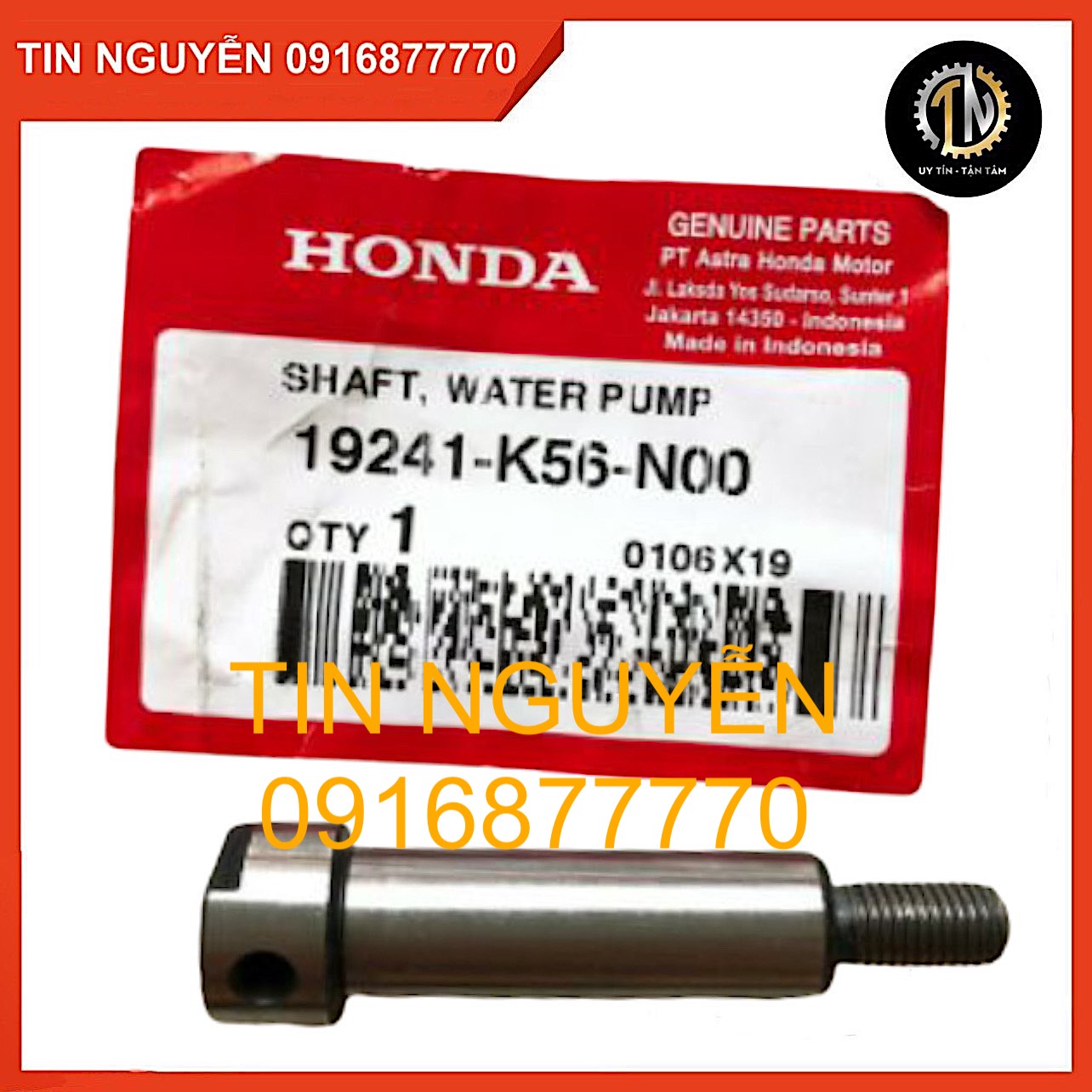 Cốt bơm nước sonic 150r, winner gtr chính hãng honda mã 19241k56n00