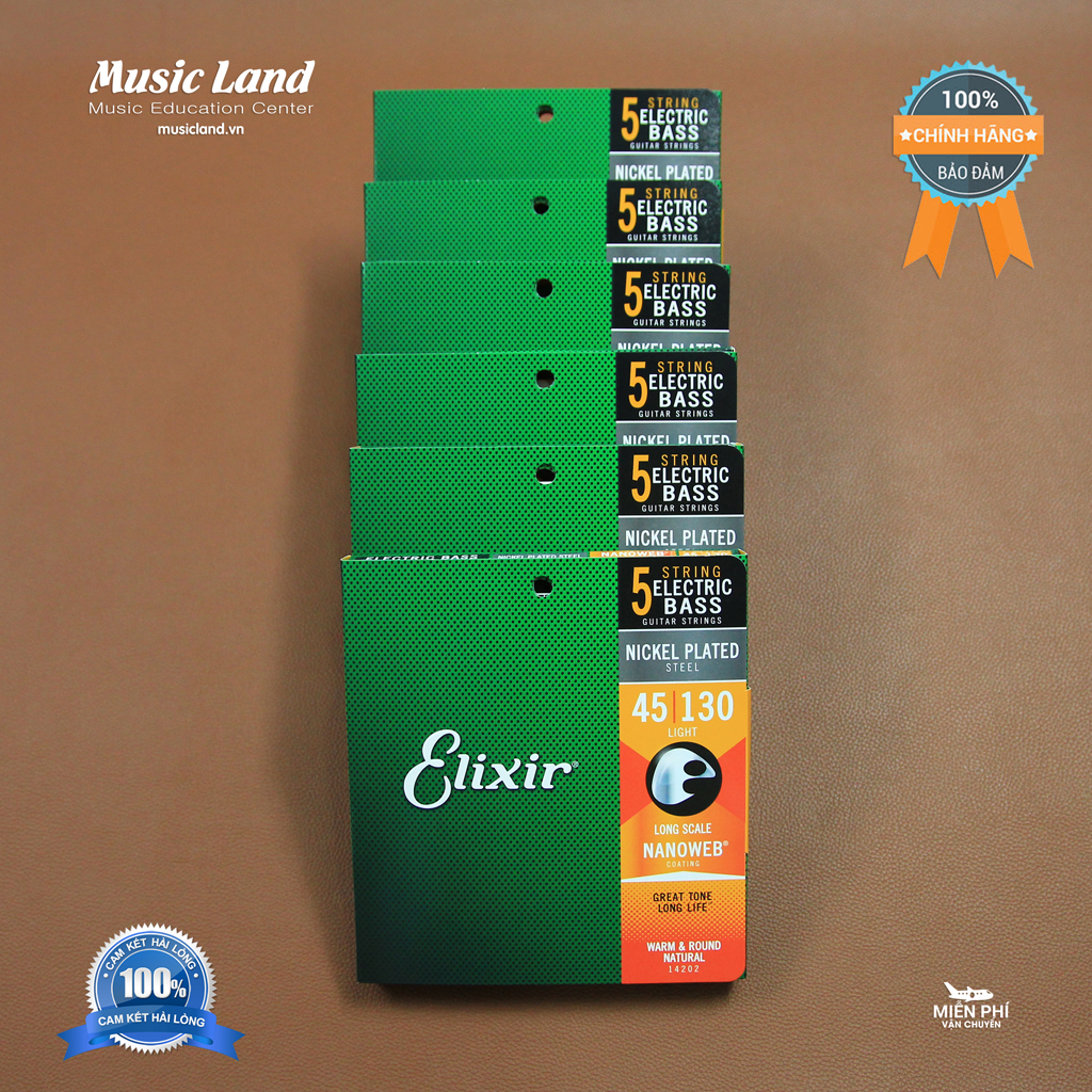 Dây Đàn Guitar Bass Điện Elixir 14202 – Chính Hãng