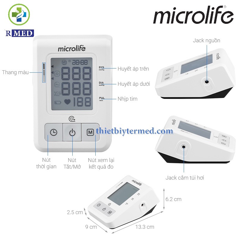[ Chính hãng 100%] Microlife B2 Basic - Máy đo huyết áp bắp tay