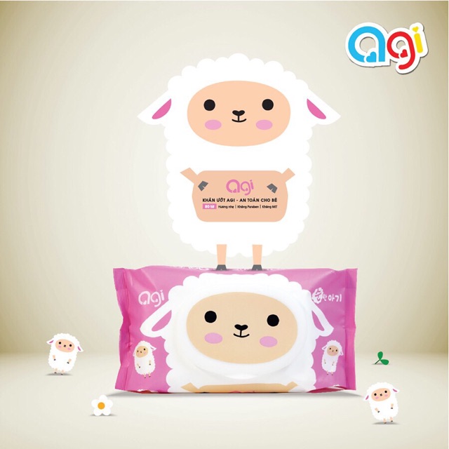 Khăn giấy ướt cho bé Agi 80 tờ