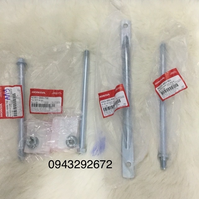 Bộ Trục Trước, Sau, càng, Bát Phanh Wave Nhỏ, Zx Honda