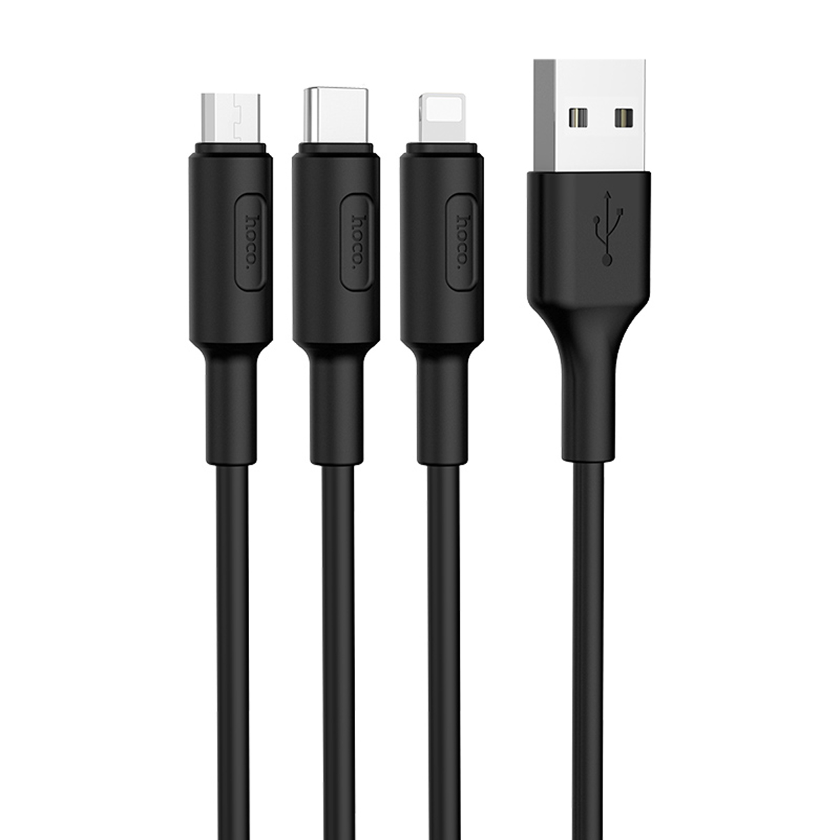 [HCM]Cáp sạc 3 đầu đa năng Lightning - Micro - Type C Hoco X25 siêu bền dài 1M