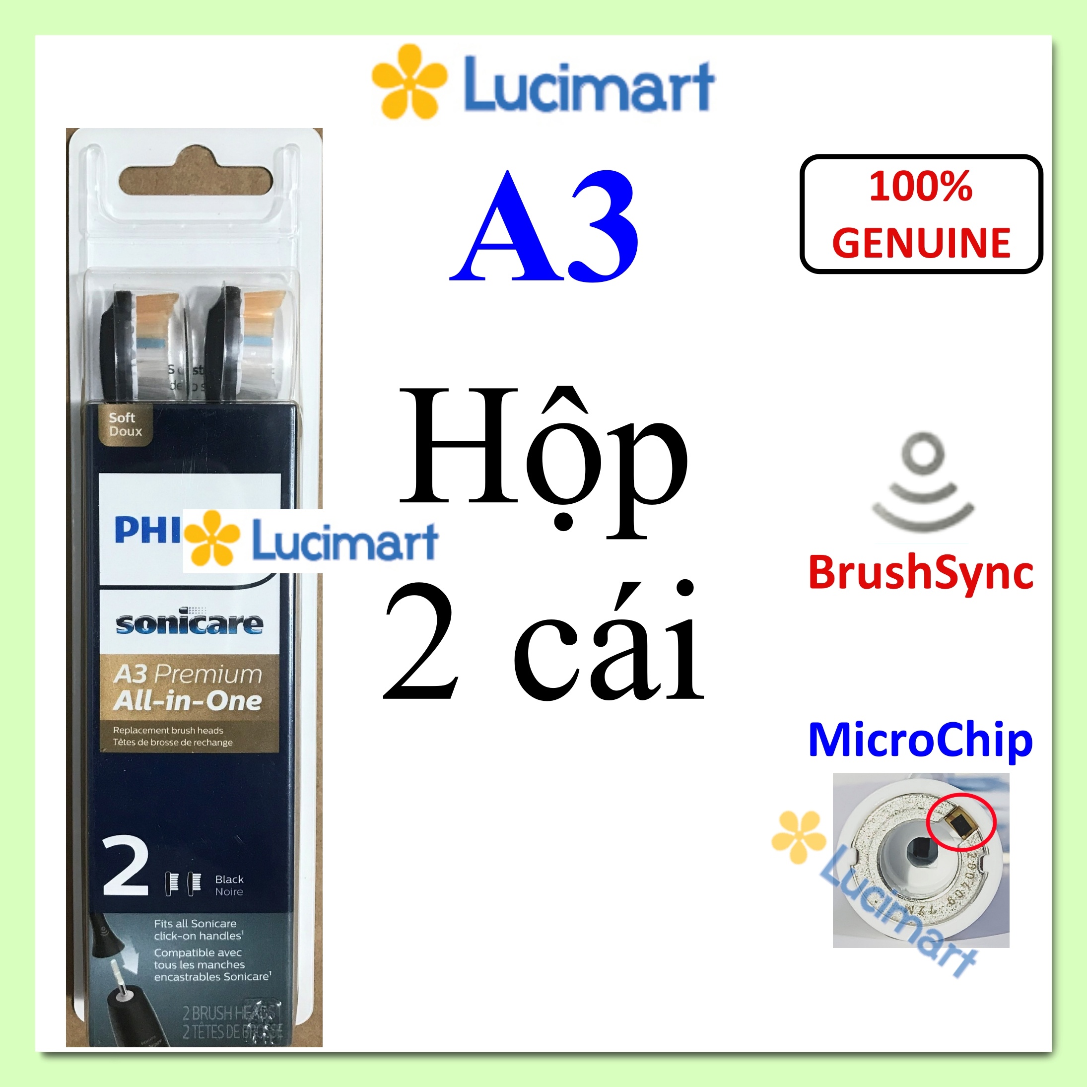 Đầu bàn chải điện Phi.lips Sonicare A3 Premium All-In-One