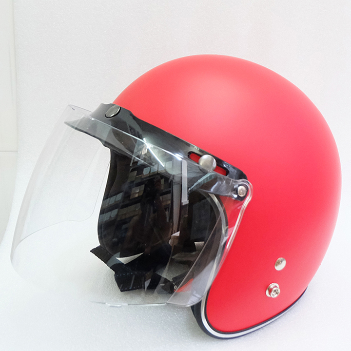 NÓN BẢO HIỂM 3/4 KÈM KÍNH FULLFACEMÀU ĐỎLÓT QUAI CAO CẤPAN TOÀN ĐẠT CHUẨN