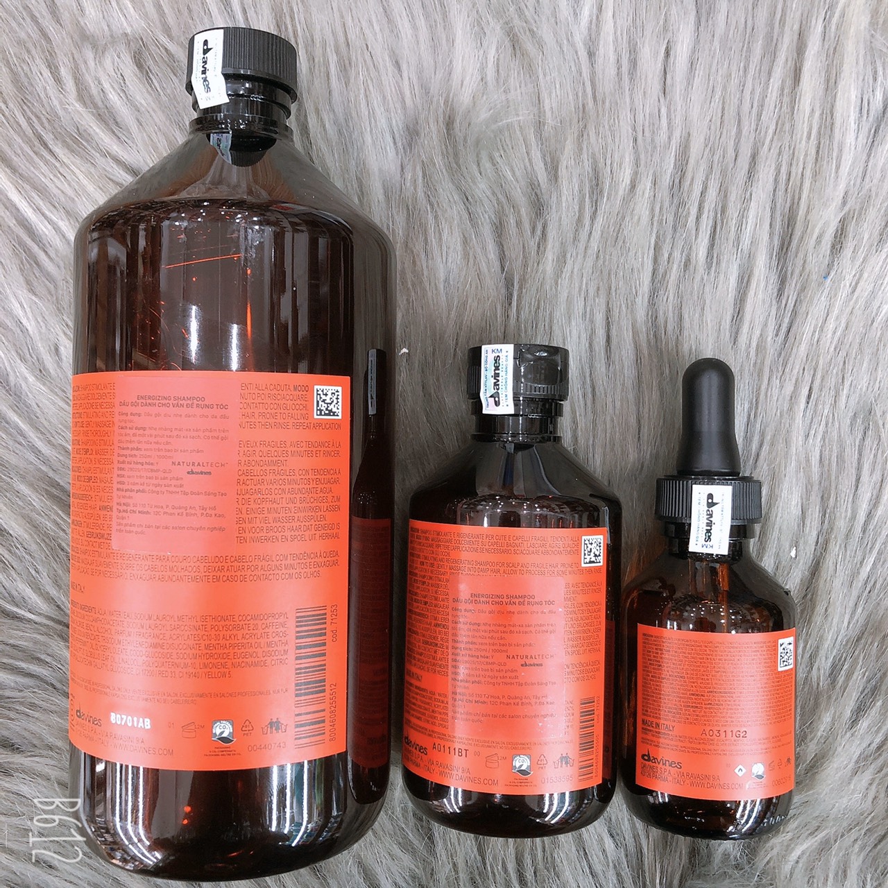 Dầu gội ngăn rụng tóc và tinh chất kích mọc tóc DAVINES Energizing