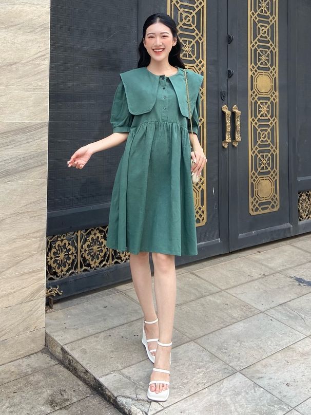 Đầm kiểu nữ màu xanh - lovadova 22d09c001