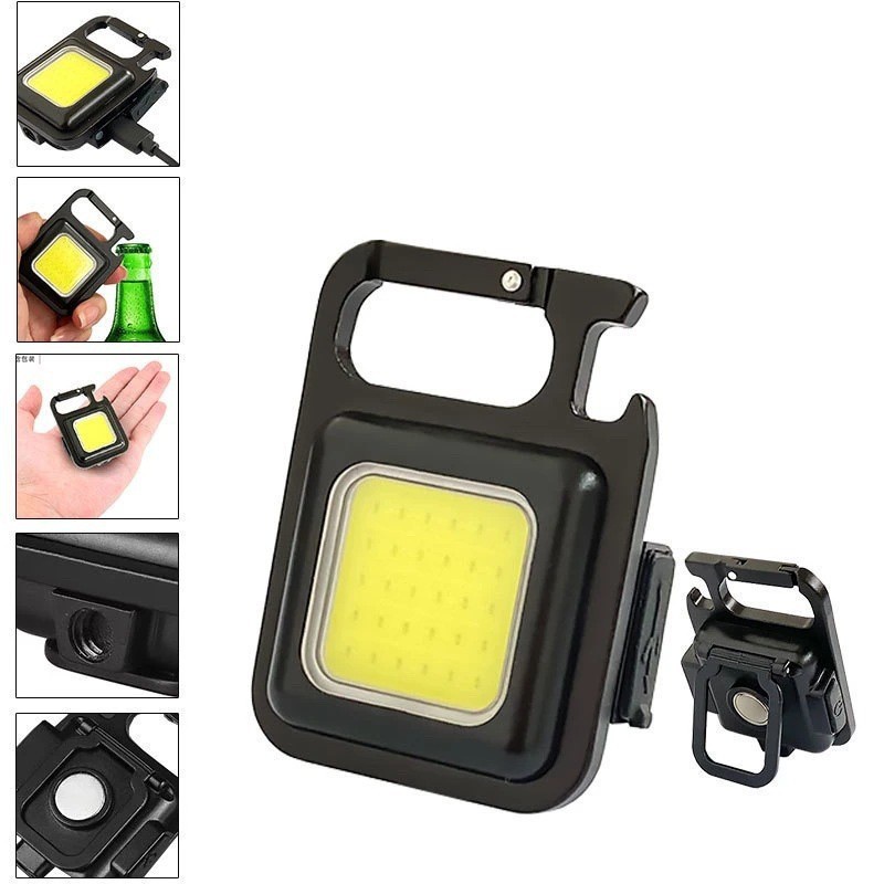 [Móc Chìa Khoá] Đèn Pin LED COB Mini 800   Sạc Cổng USB Tiện Dụng