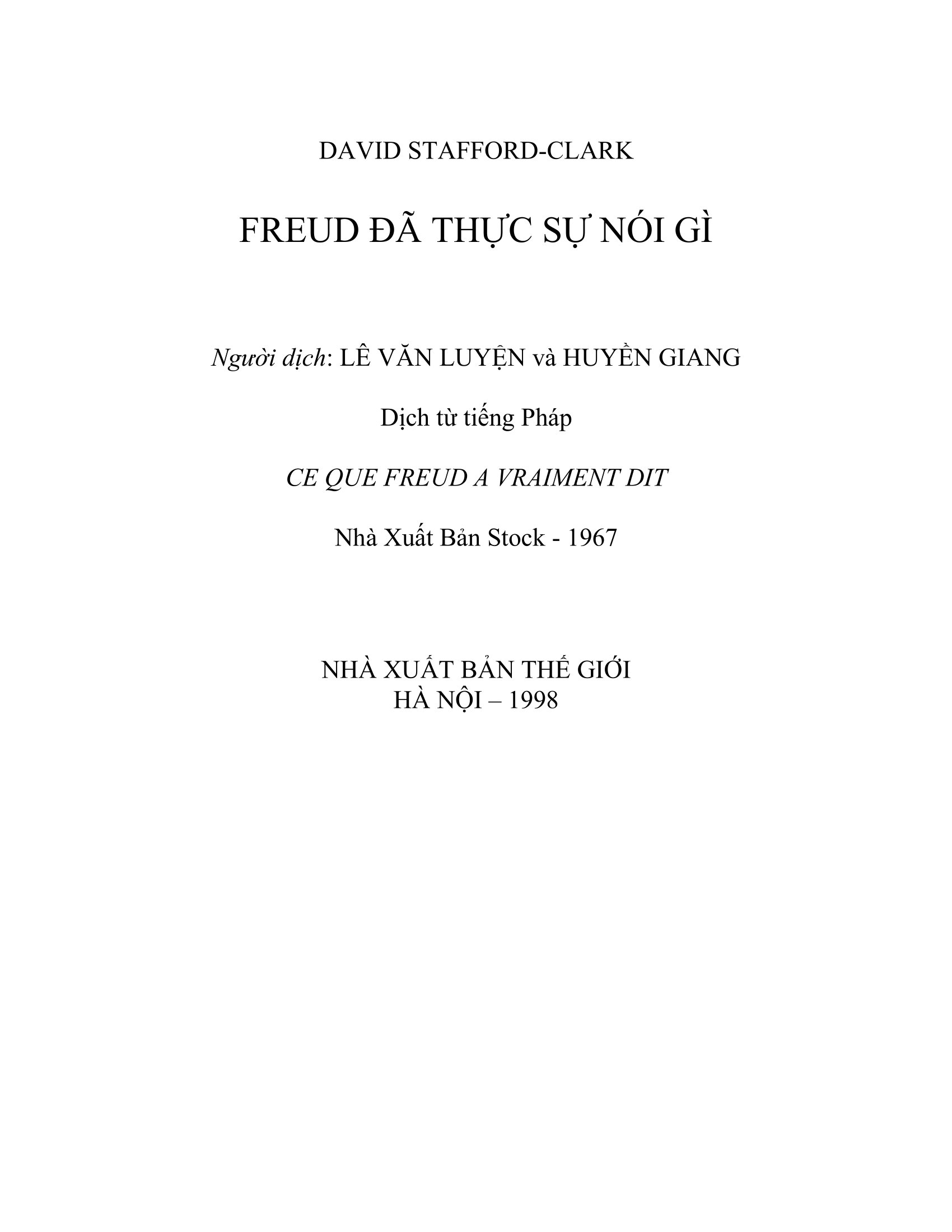 Sách Freud Đã Thực Sự Nói Gì
