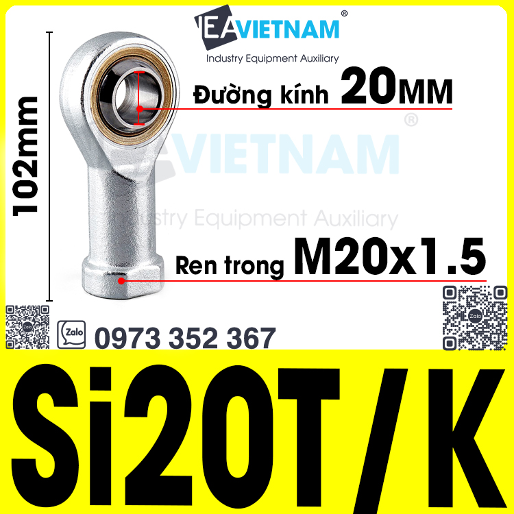 Vòng bi mắt trâu m20 20mm si 20 t/k