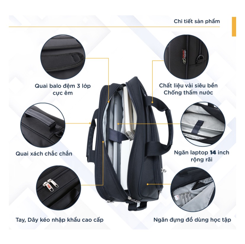 Cặp học sinh cấp 2 và 3 hiệu Kim Long KL205