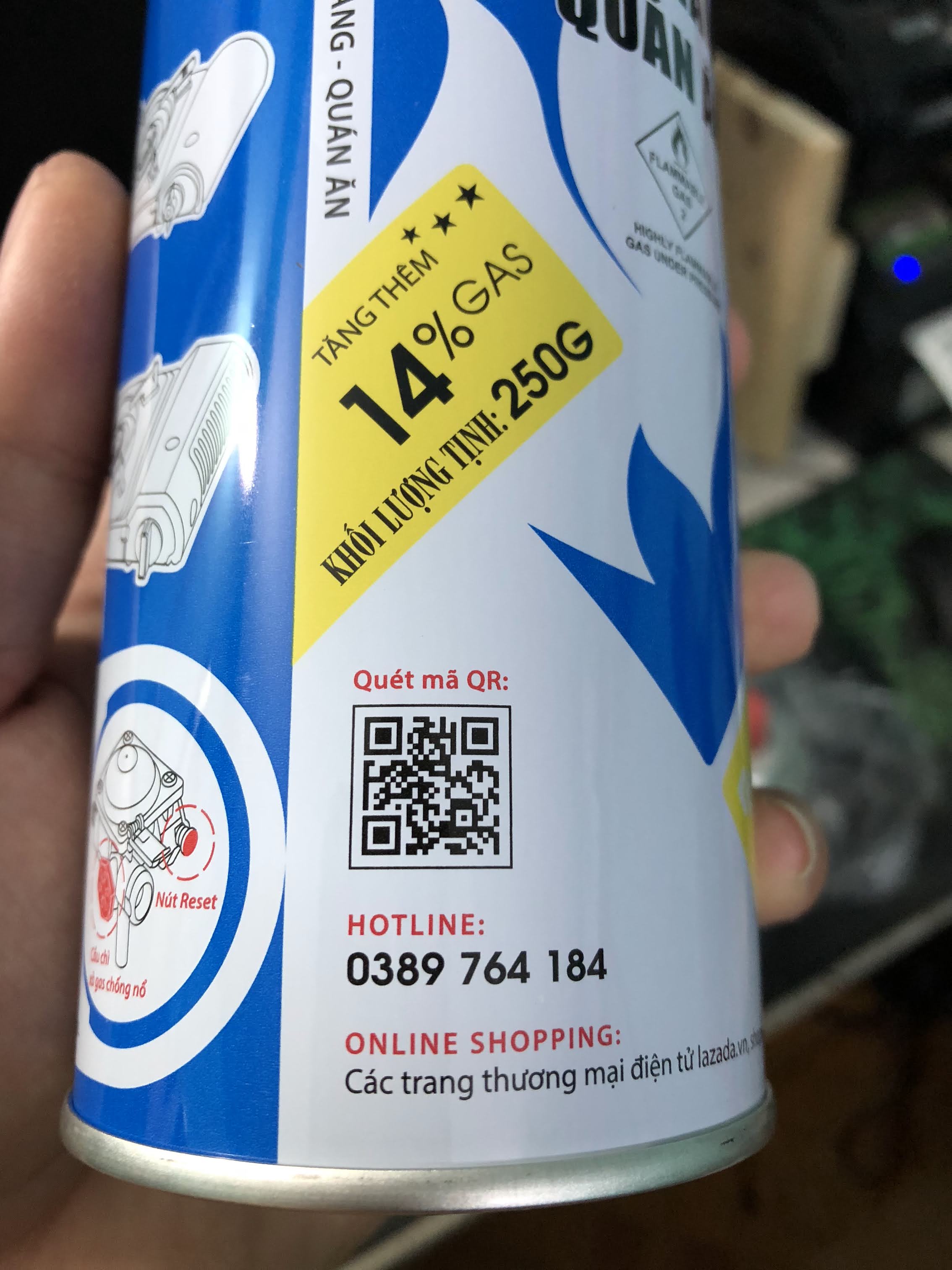 Bình ga mini Namilux 250g dành cho bếp ga mini