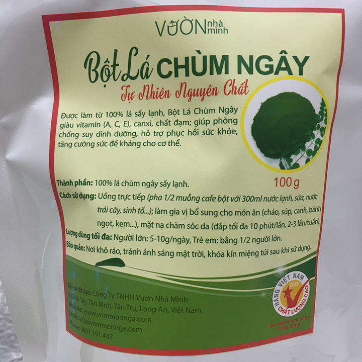 Bột lá chùm ngây 100g [Vườn Nhà Mình]