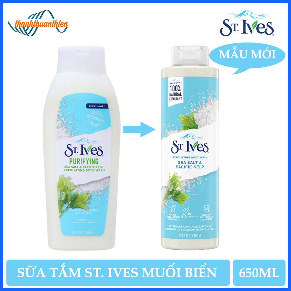 [Mẫu Mới] Sữa Tắm St.Ives Muối Biển (650ml)