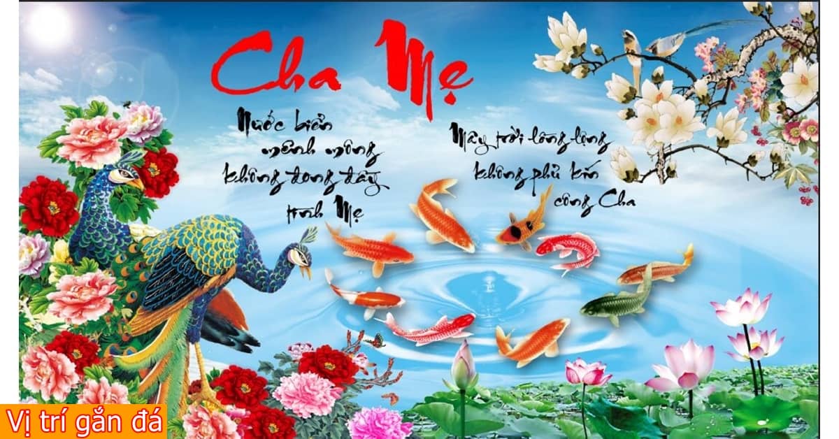 Tranh đính đá cha mẹ VS255