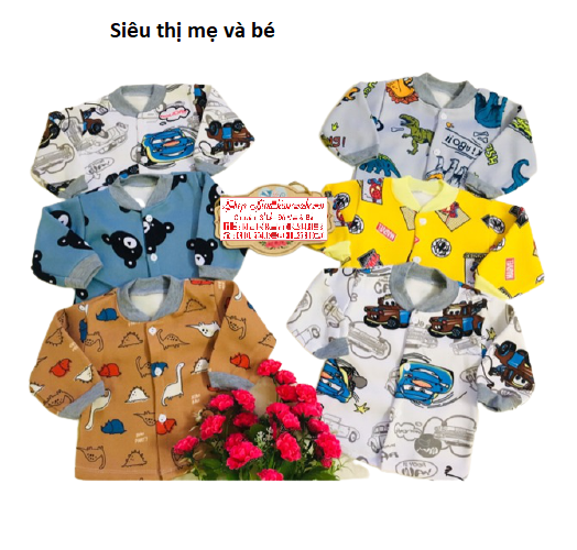 Áo nỉ lông cúc giữa cho bé yêu