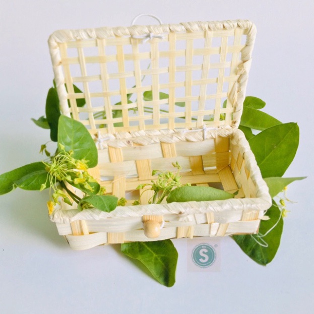 Hộp Đựng quà bằng tre đan size 26x26