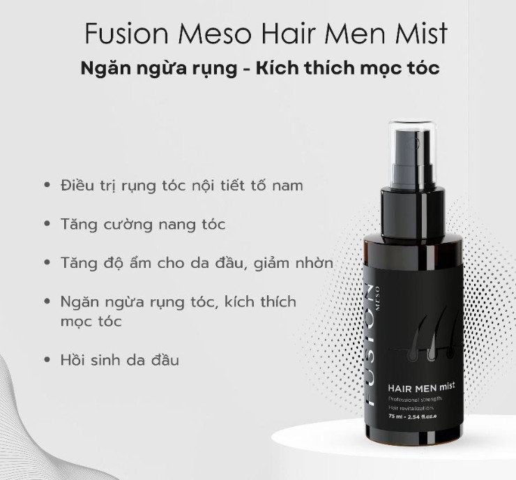 Xịt Dưỡng Tóc Fusion Meso Hair Mist Giúp Mọc Tóc 75ml