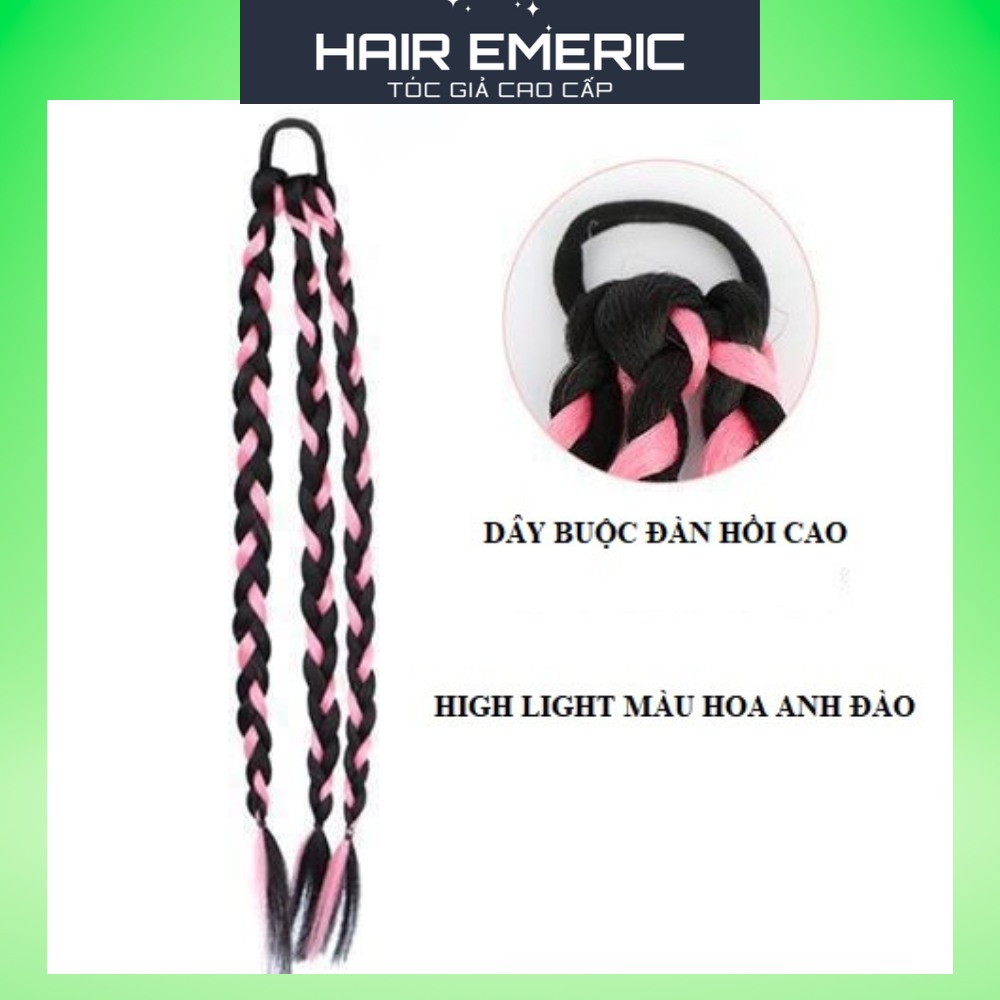 Dây buộc tóc giả thắt bím phong cách Hàn Quốc Emeric