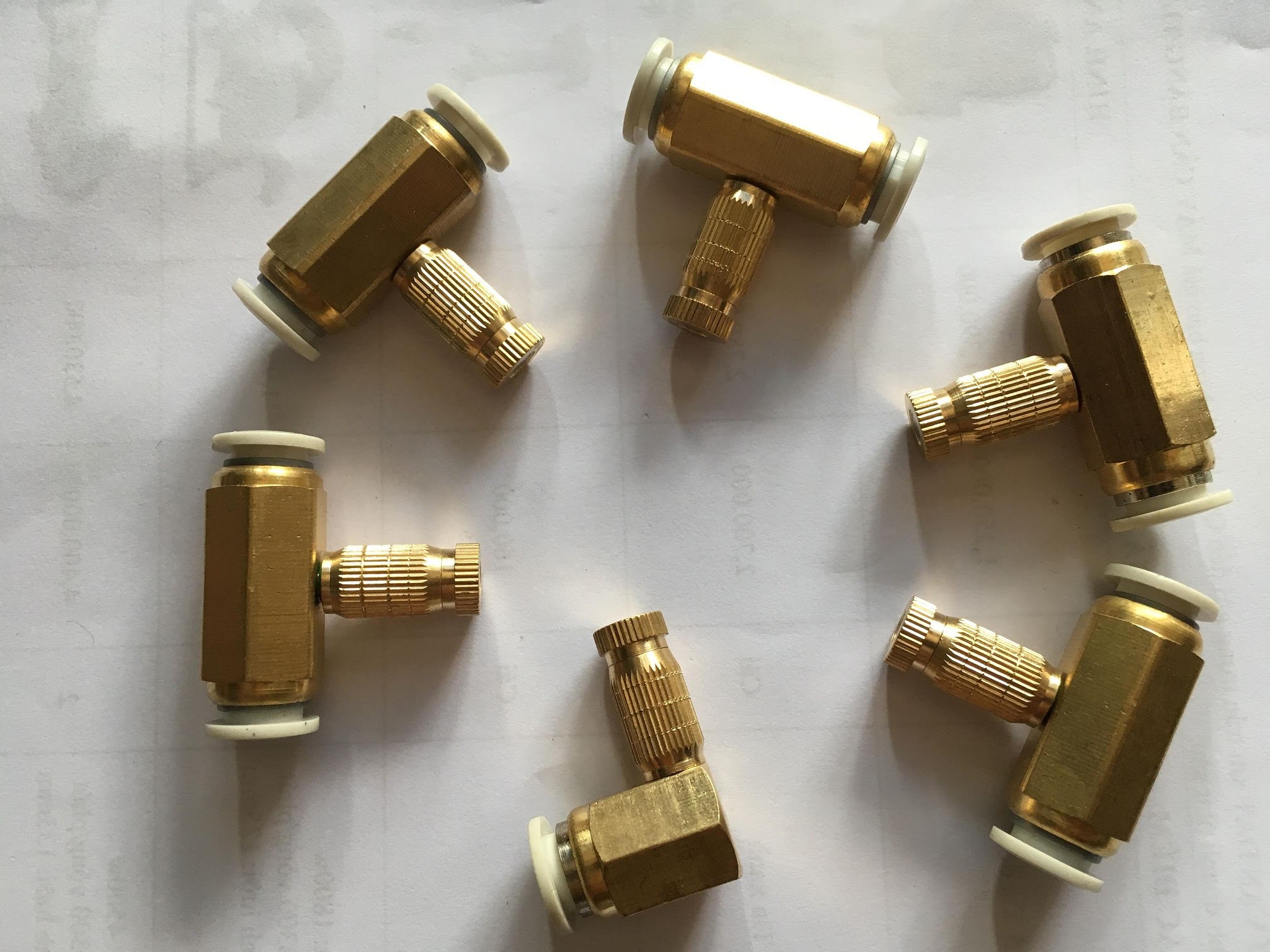 Bộ 6 nối béc phun sương bằng đồng cao cấp( 5 giữa + 1 cuối )