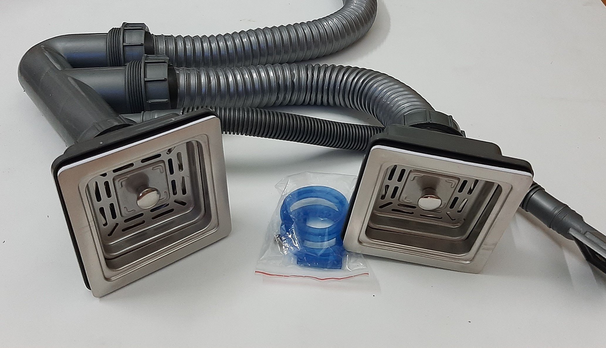 BỘ XI PHÔNG VUÔNG BỘ XẢ CHẬU RỬA CHÉN 2 HỘC  304 PHI 110.