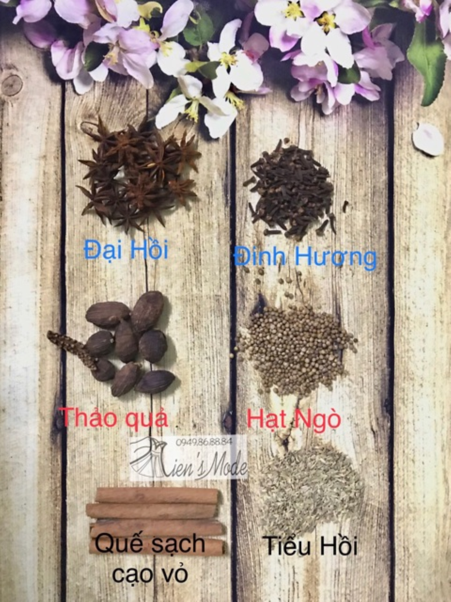 Hot sales cheap Set 3-6 vị nước Phở, Lẩu (gồm Quế, Đại hồi, thảo quả, đinh hương, hạt mùi, tiểu hồi)
