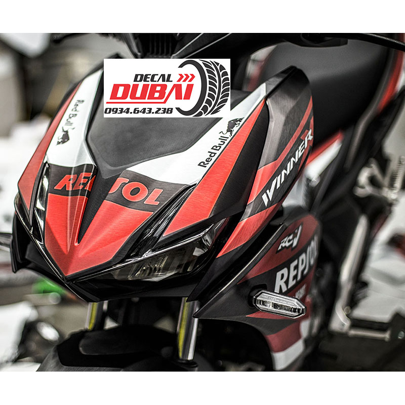 Tem Trùm Winner X Đỏ Bạc Đen Repsol