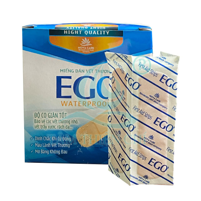 Băng dính y tế băng cá nhân EGO hộp 100 miếng nhập khẩu