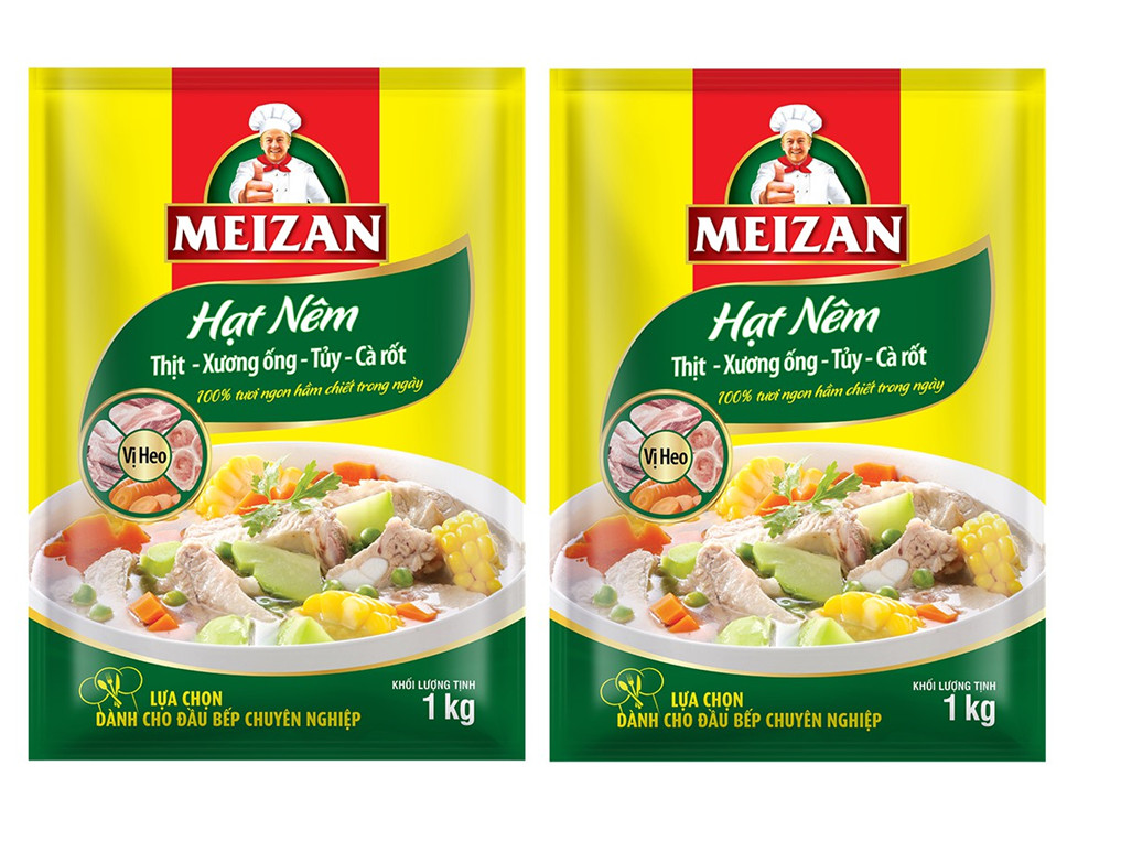 Combo 2 Bịch Hạt Nêm Meizan Vị Heo 1kg - mỗi bịch 1kg