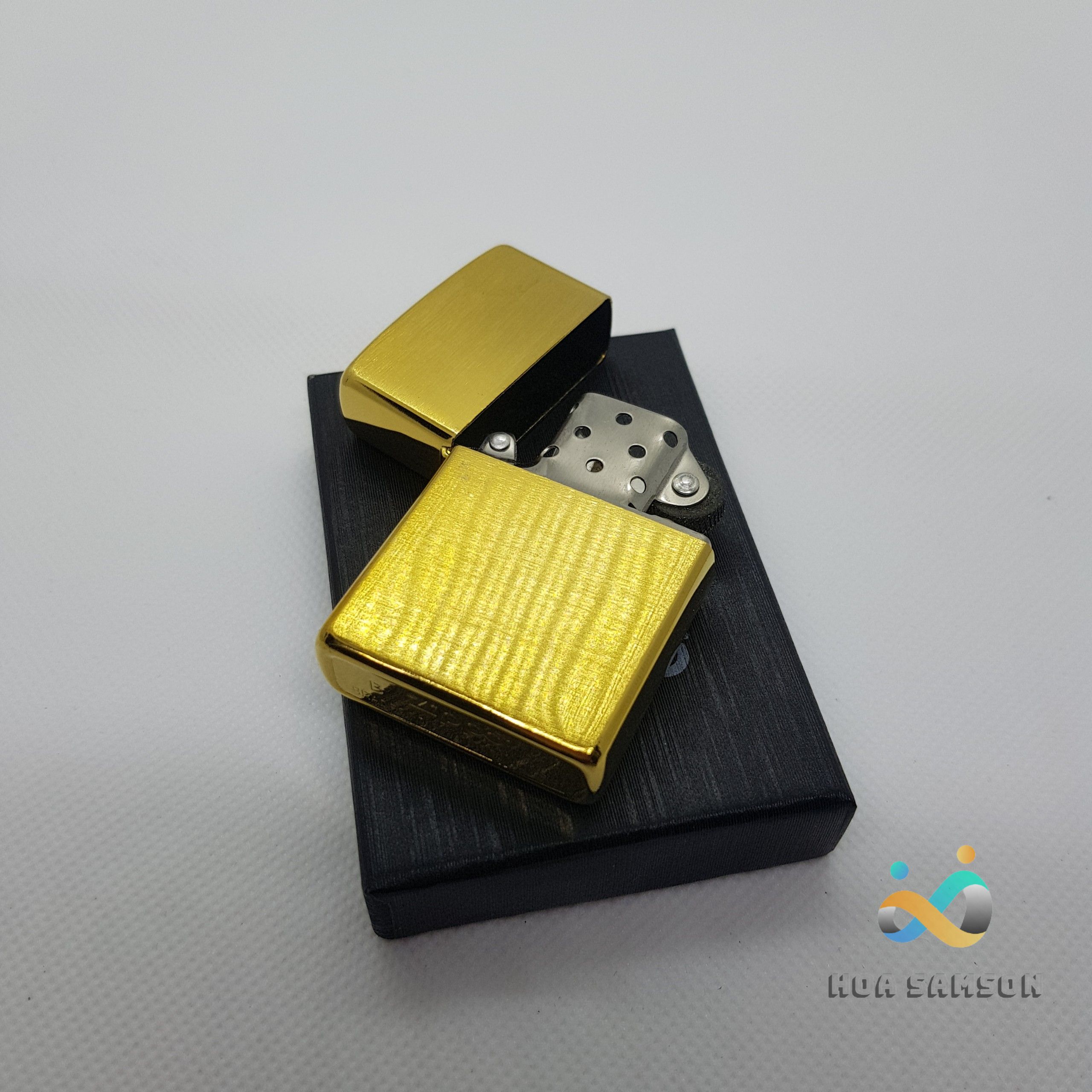 Bật Lửa Zippo Gold Plated Genuine Mỹ B-17 Vàng Xước